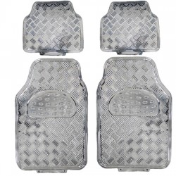 Tapete Metalizado Cromado Universal 4 pç